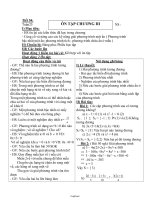 Bài soạn môn Đại số 8 - Tiết 54: Ôn tập chương III