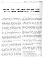 Người công giáo Ninh Bình với cuộc kháng chiến chống thực dân Pháp