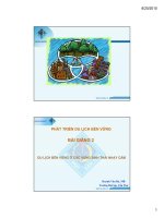 Bài giảng Phát triển du lịch bền vững - Phần 2: Du lịch bền vững ở các vùng sinh thái nhạy cảm - Trường Đại Học Quốc Tế Hồng Bàng