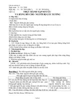 Bài soạn môn Sinh học lớp 8 - Tiết 12: Thực hành tập sơ cứu và băng bó cho người bị gãy xương
