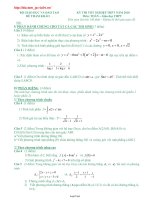Kỳ thi tốt nghiệp thpt năm 2010 môn: Toán – Giáo dục thpt