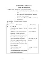 Thiết kế bài dạy môn Tiếng Anh 11 - Unit 7: World population - Period 1: Reading (cont)