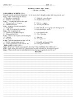 Bài tập trắc nghiệm Excel