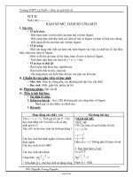 Giáo án Giải tích lớp 12 - Tiết 32: Hàm số mũ. Hàm số lôgarit