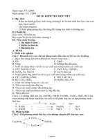 Giáo án môn Hóa hoc 9 năm 2009 - Tiết 20: Kiểm tra một tiết