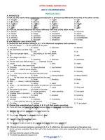 Ôn tập Tiếng Anh khối 11 - Unit 4: Volunteer work