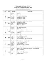 Kế hoạch giảng dạy môn học lớp 2 - Tuần 10 năm 2009