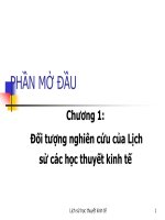 Bài giảng Lịch sử các học thuyết kinh tế: Chương 1 - ĐH Kinh tế - TRƯỜNG CÁN BỘ QUẢN LÝ GIÁO DỤC THÀNH PHỐ HỒ CHÍ MINH
