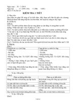 Bài soạn môn Sinh học lớp 8 - Tiết 57: Kiểm tra 1 tiết