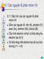 Bài giảng Chương 6: Các nguyên tố phân nhóm V
