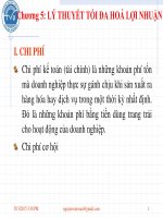 Bài giảng Kinh tế vi mô: Chương 5 - Nguyễn Văn Vũ An - Trường Đại Học Quốc Tế Hồng Bàng