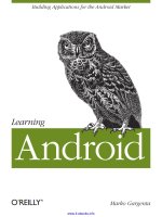 Learning Android (1st ed)