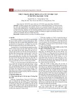 Thực trạng hoạt động của cố vấn học tập ở trường Đại học Vinh