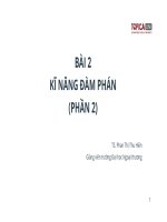 Bài giảng Kỹ năng mềm: Bài 2 – TS. Phan Thị Thu Hiền - Trường Đại học Công nghiệp Thực phẩm Tp. Hồ Chí Minh