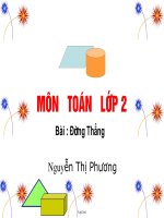 Bài giảng Môn Toán lớp 2 - Bài: Đường thẳng