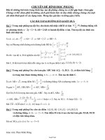 Chuyên đề Hình học phẳng: Các bài tập & hướng dẫn & kết quả