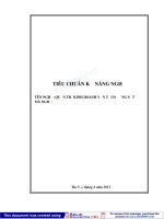 Tiêu chuẩn kỹ năng nghề: Quản trị kinh doanh vận tải đường sắt - Trường Đại Học Quốc Tế Hồng Bàng