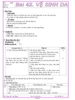 Thiết kế giáo án môn Sinh học 8 - Tiết 44: Vệ sinh da