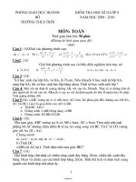 Kiểm tra học kì II lớp 8 năm học 2009 - 2010 môn Toán
