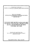 Xây dựng môi trường xanh, sạch, đẹp tại trung tâm giáo dục thường xuyên