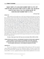 Nhận thức của doanh nghiệp nhỏ và vừa về chuẩn mực kế toán Việt Nam và nhu cầu áp dụng chuẩn mực báo cáo tài chính quốc tế cho doanh nghiệp nhỏ và vừa - Trường Đại Học Quốc Tế Hồng Bàng