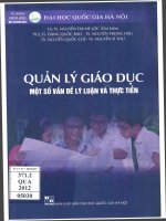 Quản lý giáo dục - Một số vấn đề lý luận và thực tiễn: Phần 1 - Trường Đại Học Quốc Tế Hồng Bàng