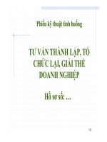 Bài giảng Một số vấn đề về tư vấn pháp luật - Tư vấn thành lập, tổ chức lại, giải thể doanh nghiệp - Trường Đại Học Quốc Tế Hồng Bàng