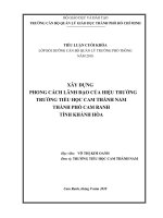 Xây dựng phong cách lãnh đạo của hiệu trưởng trường tiểu học