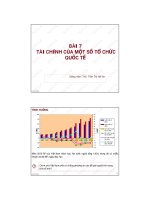 Bài giảng Tài chính quốc tế: Bài 7 - ThS. Trần Thị Hải An - Trường Đại học Công nghiệp Thực phẩm Tp. Hồ Chí Minh