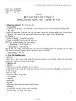 Bài giảng môn học Ngữ văn lớp 7 - Tiết 103: Trả bài tập làm văn số 5 bài kiểm tra tiếng Việt - Kiểm tra văn