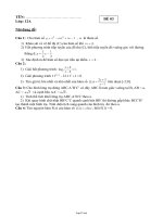 Đề 3 Kiểm tra môn Giải tích 12