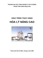 Giáo trình thực hành hóa lý nâng cao - Phần lý thuyết