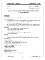 Giáo án môn Sinh học 8 - Trường THCS Đạ MRông - Tiết 29 - Bài 29: Hấp thu chất dinh dưỡng và thải phân. vệ sinh tiêu hóa