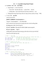 Giáo án Tin học 11 - Bài 7: Lập trình trong Visual Foxpro