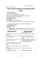 Bài soạn môn Sinh học khối 8 - Tiết 12: Tập sơ cứu và băng bó cho người bị ngãy xương