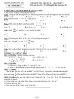 Đề kiểm tra học kì 2 – Môn Toán 8