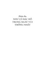 Chủ tịch Hồ Chí Minh với sự nghiệp giải phóng miền Nam thống nhất đất nước - Kỷ yếu hội thảo khoa học: Phần 2