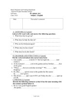 45 - Minute test Subject : English - Hanoi Education and Training Department