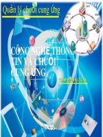 Bài giảng Công nghệ thông tin và chuỗi cung ứng - TS. Bùi Quang Xuân - Trường Đại Học Quốc Tế Hồng Bàng