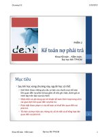Bài giảng Kế toán tài chính 1 - Chương 5: Kế toán nợ phải trả (Phần 2) - Trường Đại Học Quốc Tế Hồng Bàng