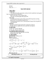 Giáo án Môn Giải tích 12 - Tiết 51: Nguyên hàm