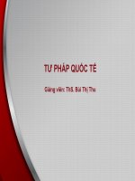 Bài giảng Tư pháp quốc tế: Bài 2 – ThS. Bùi Thị Thu - Trường Đại Học Quốc Tế Hồng Bàng