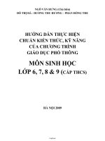 Hướng dẫn thực hiện chuẩn kiến thức của chương trình giáo dục phổ thông môn Sinh học lớp 6, 7, 8, 9 (cấp THCS)