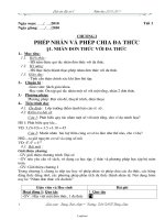 Tập giáo án Đại số lớp 8 - Tiết 1: Nhân đơn thức với đa thức