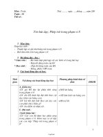 Giáo án lớp 1 môn Toán - Tuần 14 - Tiết: Phép trừ trong phạm vi 8