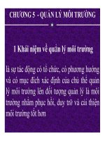 Bài giảng Kinh tế môi trường: Chương 5 - Nguyễn Thị Thanh Huyền - Trường Đại Học Quốc Tế Hồng Bàng