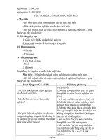 Giáo án môn Đại số lớp 7 - Tiết 25, 26, 27: Nghiệm của đa thức một biến