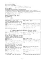 Giáo án Tự chọn môn Hóa học 8 - Tiết 2: Phản ứng hoá học (tiếp)