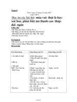 Giáo án khối 2 môn Âm nhạc lớp 2 - Tuần 8 - Tiết 8: Múa vu i- Thật là hay - xoè hoa, phân biệt âm thanh cao- thấp - dài - ngắn