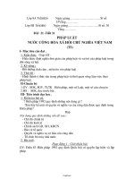 Giáo án Giáo dục công dân 8 Bài 21 -Tiết 31: Pháp luật nước cộng hòa xã hội chủ nghĩa Việt Nam (t1)